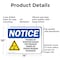 Signmission Radiation & Laser Sign, 10 in H x 14 in W, Aluminum, Rectangle OS-2PACK-NS-A-1014-L-17711 - alternate 2